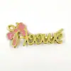 Etiqueta Perfurada de Metal Roupas Logo de Letra Pura Marca Registrada Acessórios de Ferragem Ouro Rosa Etiqueta de Ferro Etiqueta de Camiseta