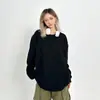 Moletom Casual de Cor Sólida, com Forro de Fleece Pesado, Corte Amplo e Espesso para Mulheres, Jaqueta Versátil de Outono e Inverno para Casais