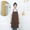 Delantal de Lona Impermeable y a Prueba de Aceite Set Personalizado para Cocina Casera Ropa de Trabajo para Mujeres, Estampado y Resistente a Manchas, Catering, Venta al por Mayor Transfronteriza