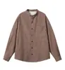 Camisa de manga larga para hombre, estilo nuevo, hecha de tela transpirable y cómoda de lyocell Tencel, similar al lino, con cuello Henley y disponible en tallas grandes, color liso