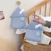 Nueva Caja de Pañuelos Linda con Forma de Casa de Aspecto Elegante Estilo Ins Caja de Pañuelos de Tela Sala de Estar Baño Caja Colgante para Papel Higiénico