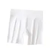 Pantalones de seguridad de seda helada para mujer, entrepierna de algodón puro, cintura alta, control de abdomen, sin costuras, realzadores de glúteos, leggings de fondo plano para niñas