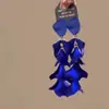 ¡Tan hermoso! Pendientes de Cascada con Borla Azul, Estilo Nuevo que Realza el Blanco, Pendientes Dulces y Exagerados para Mujer
