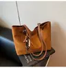 Bolsa Tote de Gran Capacidad para Mujer 2026 Nuevo Retro Terciopelo de Ciervo Cuero Bolso de Oficina Moda Casual Hombro Único Axila Bolsa Grande