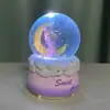 Bola de Cristal Luminosa Caricatura Personalizada Niña de la Luna Adornos de Resina Decoración del Hogar Escritorio Artesanía de Resina Adornos