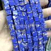 Cuentas cuadradas sueltas de 8 mm, ágata de cristal, piedra emperador, ojos de tigre, cuentas cuadradas de oro verde, accesorios de joyería, cuentas cuadradas semiacabadas