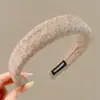 Diadema de Borde Ancho para Otoño e Invierno Estilo Coreano para Mujer Diadema Alta para la Parte Superior de la Cabeza Hace que la Cara Parezca Más Pequeña Sensación de Alta Calidad Pinza para el Cabello Accesorios para el Cabello Antideslizante Pinza para el Cabello Goma para el Cabello