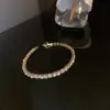 ¡Brillo de Cristal Triturado! Pulsera de Circonita Cúbica Ovalada con un Toque de Lujo Ligero y de Alta Gama, Estilo Europeo y Americano, Joyería de Moda y Versátil para Mujer