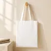 Bolsa tote de fita com logo de evento corporativo personalizado, bolsa de lona grande capacidade com estampa corporativa para compras, bolsa tote de mão