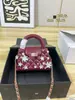 Bolso de mano transfronterizo para mujer, estilo europeo y americano, patrón de diamantes Coco, solapa con cadena, para hombro, mano y crossbody, bolso de cuero de lujo