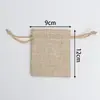 Bolsa de Regalo de Lino para Té Simple Bolsa de Polvo con Cordón Multi-Tamaño Retro Decoración Navideña Medicina China Venta al por Mayor