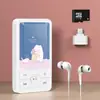 Reproductor de MP3 Externo para Estudiantes, Diseño Simple de Dibujos Animados, Reproductor Deportivo Portátil con Ranura para Tarjeta y Tarjeta de Memoria, Juego Completo al por Mayor