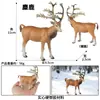 Crianças Simulação Veado-de-cauda-branca Animal Alce Veado Sika Modelo Ornamentos Sólidos Conjunto Brinquedos de Natal