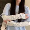 Mangas Degradadas de Seda de Hielo con Mariposas para Protección Solar Lindos Guantes de Protección UV para Mujer Verano Ciclismo Conducción Protección de Brazos Mangas de Hielo