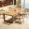 Mesa de Comedor Larga Grande de Madera Maciza para Sala de Estar Escritorio Mesa de Estudio de Lectura Escritorio de Tablón Grande de Madera Maciza para el Hogar Escritorio de Computadora Banco de Trabajo
