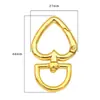 Hebilla de Resorte de Aleación en Forma de Corazón Accesorios DIY Hebilla de Joyería Anillo de Resorte Llavero de Corazón Clip para Perro Hebilla de Bolsa al por Mayor