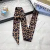 Bufanda Larga de Seda Nueva con Estampado de Leopardo, Bufanda de Seda Color Vino, Bufanda de Seda Nueva de Recuerdo, Accesorio de Ropa, Bufanda de Seda Diagonal