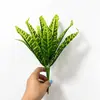 Hojas decorativas de planta verde artificial, flores falsas de plástico, accesorios de pared de plantas, hojas de magnolia, madera de hoja caduca, paisajismo de pared de fondo