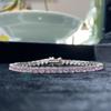 Pulseira de corrente com zircônia colorida transfronteiriça S925 prata de lei usável por homens e mulheres corrente de tênis corrente de diamante arco-íris atacado
