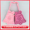 Serie Navideña Molde para Galletas Reno Dibujo Animado 3D Molde para Galletas DIY Arcilla Árbol de Navidad Duende Impresión Artificial