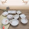 Plato para Condimentos de Hot Pot, Plato para Salsa de Soja, Plato para Vinagre, Plato para Snacks Tkv de Imitación Porcelana, Plato para Untar Condimentos de Dos Compartimentos, Vajilla de Melamina
