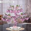 Enfeites de Casa de Cristal Cor Amarela de Cristal Pequena Macieira Árvore da Fortuna Yuanbao Artesanato Criativo Presente