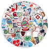 100 pequenos ícones de hospital grafite adesivos infantis decorativos capa de celular copo d'água caderno caixa de ferramentas adesivos de geladeira