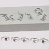 Amazon Transfronteiriço Europeu e Americano Aço Inoxidável Filme Glitter Gotejante Óleo 1/5/7 Abertura Joia Piercing Ornamento de Nariz Cravo de Nariz Argola de Nariz