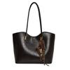 Bolsa tote grande de trabalho para outono e inverno, bolsa tote feminina de grande capacidade, nova bolsa de ombro retrô da moda, bolsa de axila de alta qualidade, 2024