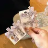 Pinza para el Cabello con Lazo de Diamante Rosa Brillante Estilo K para Mujer, Gama Alta, Rejuvenecedor, Cabello Suelto, Pinza de Pico de Pato, Nuevo Elegante Accesorio para el Cabello