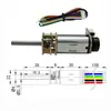 Motor de Reducción N30 6V Micro Motor de Baja Velocidad Disco Codificador Codificador de Pulsos Hall Tornillo M4 Eje Largo