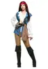 Familia de Navegación Medieval Guerrero Vikingo Pareja Masculina y Femenina Disfraces de Pirata Atuendos de Pirata para Padres e Hijos Disfraces de Halloween para Hombres y Mujeres