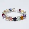 [Incrustaciones de Oro Arcoíris] Cristal Natural Negro Dorado Amarillo Super Torre Cristal Pulsera para Mujer Más Fácil de Combinar Pulsera Regalo Al por Mayor
