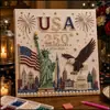 Nuevas Pegatinas de Perlas de Halloween Transfronterizas 5D Creativas Hechas a Mano Día de la Independencia Americana Pintura de Diamantes DIY Manualidades para el Hogar