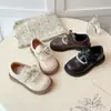 Zapatos de cuero estilo Lolita para niña, nueva colección de otoño, con ribete de encaje, un lazo, suelas suaves y un diseño de princesa, en estilo británico