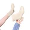 Botas de Mujer Estilo Británico 2025 Otoño e Invierno Nuevas Casual Tacón Grueso Botas de Motociclista Cierre Trasero Botines de Mujer Dropshipping