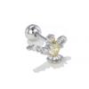 Moda Coreana Transfronteriza Micro-incrustada Colorida Hao Shi Serie Princesa Aleación de Titanio Arete de Uña para Mujer Diseño Nicho Perforación Joyería