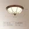 Luminária de teto vintage para quarto estilo italiano, Luminária redonda de tecido retro artística estilo sul-asiático para quarto principal, Luminária minimalista para escritório
