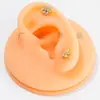 Brincos de Liga de Titânio, Brincos Perfurados de Folha, Unhas de Lábio, Unhas de Língua, Unhas da Orelha (Cochlear) com Zircônia Marquise Transfronteiriça Europeia e Americana, Atacado de Joias