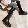 Botas de Caballero para Mujer 2025 Otoño e Invierno Populares Botas Largas de Suela Gruesa Botas Largas con Cordones Botas de Equitación Botas Altas Botas de Cuero por Encima de la Rodilla para Mujer