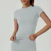 Top deportivo de cuello redondo de alta elasticidad transfronterizo, top para fitness y yoga, ropa de yoga para entrenamiento al aire libre, ajustado y de secado rápido