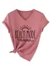 Modo playa sol mar cuello en V divertida camiseta para mujer Amazon transfronterizo ebay camisa base holgada manga corta
