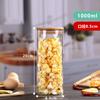 Novo Pote Transparente Selado Resistente a Altas Temperaturas para Exposição de Alimentos e Chá, Pote de Vidro para Grãos, Pote de Armazenamento à Prova de Umidade