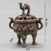 Fogão Boshan Retrô, Queimador de Incenso de Ponta de Dedo Dragão e Fênix, Queimador de Incenso Criativo Torre de Incenso, Queimador de Incenso Auspicioso, Ornamentos Zen para Casa