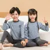Conjunto de ropa interior térmica de otoño para niños, pijama de algodón puro para niños, conjunto de ropa interior cálida para niñas, suéter de algodón como capa base para niños pequeños y bebés