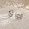 Brincos Pequenos de Flor com Zircônia Banhados a Ouro Real para Mulheres, Elegantes, Doces, de Alta Qualidade, Modernos e Versáteis