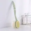 Cepillo Corporal Exfoliante de Doble Cara con Mango Largo, Cepillo para Espalda y Masajeador de Cerdas Suaves, Cepillo de Baño Exfoliante 2 en 1 para Ducha