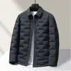 Jaqueta Corta-Vento Masculina Nova Estilo Inverno Versão Camisa Média Idade e Jovem Casual de Negócios Leve Quente Jaqueta Corta-Vento Outerwear