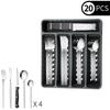 Vajilla portuguesa de acero inoxidable de Amazon, 20 piezas, caja de almacenamiento para vajilla occidental de hotel transfronterizo, cuchillo, tenedor y cuchara para carne.