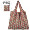 En stock al por mayor bolsa de compras plegable mediana de dibujos animados japoneses y coreanos bolsa de compras ambiental para supermercado en stock al por mayor bolsa de almacenamiento